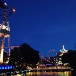 Dinamarca com crianças Copenhagen Tivoli Noite Luzes