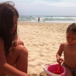 Praia do rosa com crianças