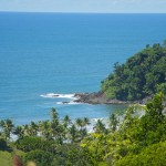 Vista Praia de Jeribucaçu durante a trilha