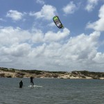 Lagoa kite Crianças Guajiru