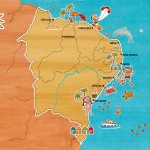 Mapa Nordeste com Crianças