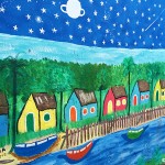 Muro pintado pela artista Duca