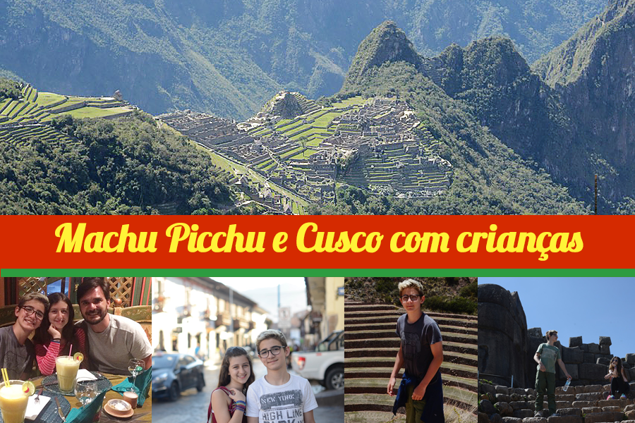 Machu Pichu com crianças