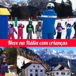 Neve na Italia com criancas